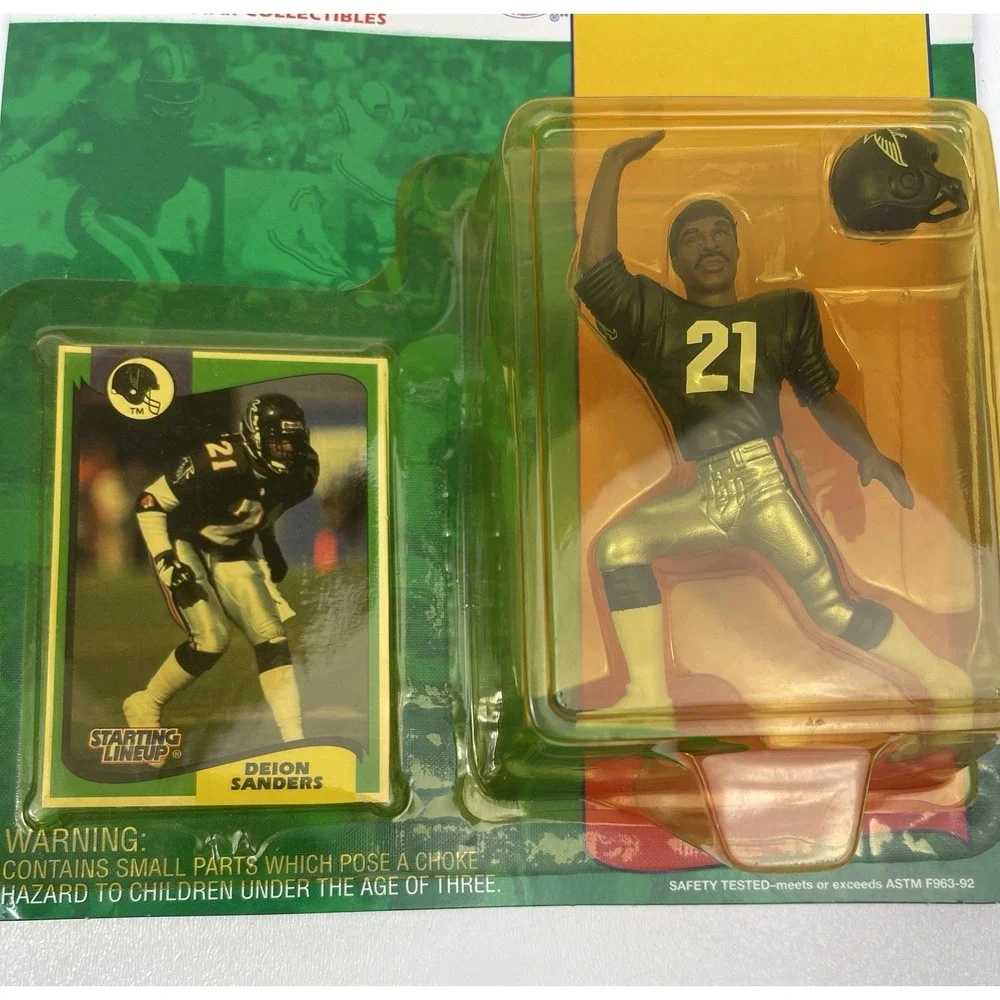 1994 Starting Lineup Deion Sanders Atlanta Falcons Figure w Card and Helmet